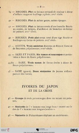 Ivoires Du Japon  (Nr. 46-80)