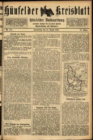 Ausgabe vom Donnerstag, den 21. August 1924.