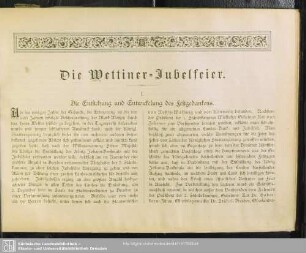 Die Wettiner - Jubelfeier