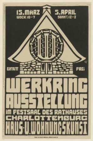 Werkring Ausstellung. Haus- und Wohnungskunst. Rathaus Charlottenburg
