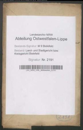 Ablösung des Kolonats Große-Buxel zu Brock bei Herzebrock