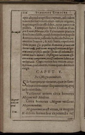 Caput V. De Magnanimitate.