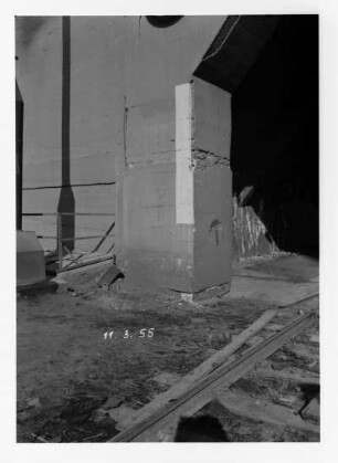 Industrie-Kraftwerk. Bauarbeiten an der Bunkerbrücke : Lauta (Niederlausitz). Industrie-Kraftwerk. Bauarbeiten an der Bunkerbrücke