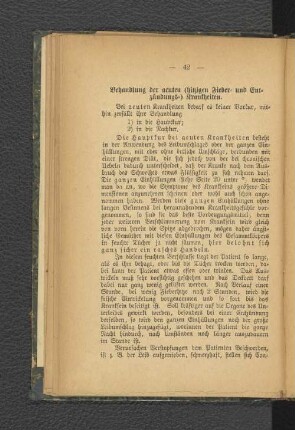 Behandlung der acuten...Krankheiten.