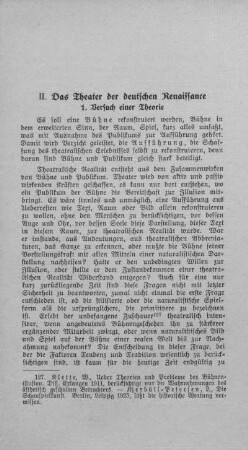 1) Versuch einer Theorie