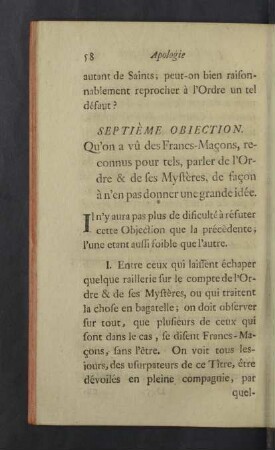 Septieme objection.