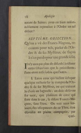 Septieme objection.