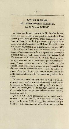 Note sur la théorie des courbes podaires successives.