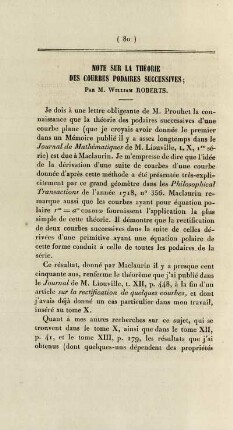 Note sur la théorie des courbes podaires successives.