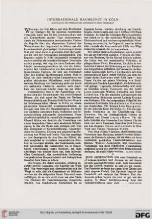 Internationale Raumkunst in Köln: Ausstellung des Möbelhauses Schürmann in Köln. Vorbericht