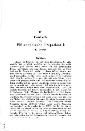 Deutsch und Philosophische Propädeutik
