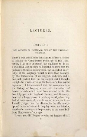 Lectures on the science of language, 1