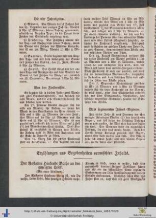 Der Rastatter Hinkende Bothe an den geneigten Leser.