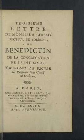 Troisième lettre