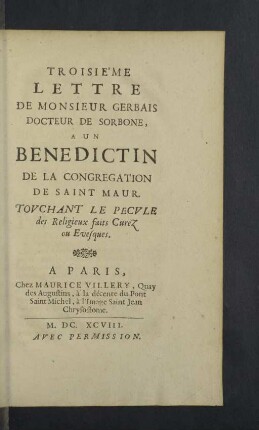 Troisième lettre