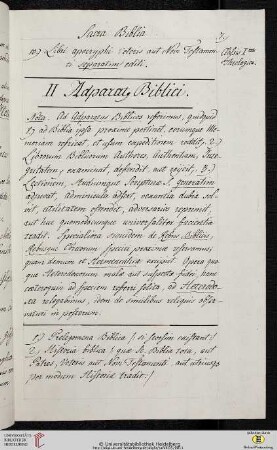 II Adparatus [!] Biblici