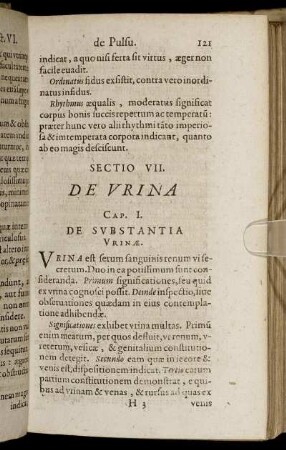 Sectio VII. De Urina.