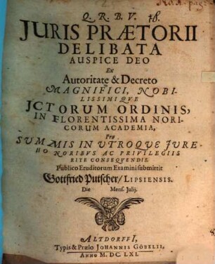 Iuris praetorii delibata