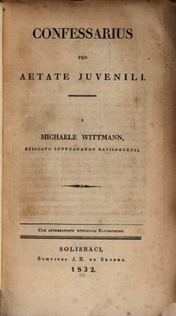 Confessarius pro aetate juvenili