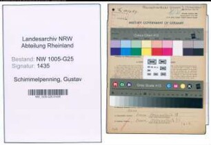 Entnazifizierung Gustav Schimmelpenning , geb. 01.12.1903 (Vertreter)