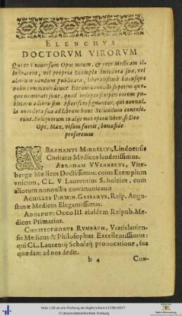 Elenchus Doctorum Virorum