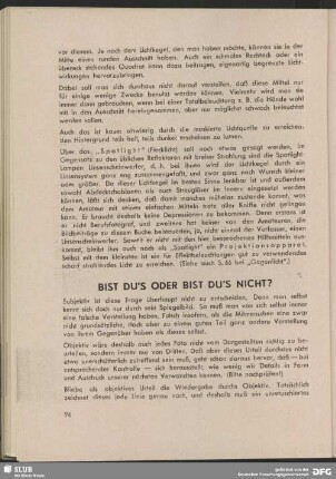 Bist du's oder bist du's nicht
