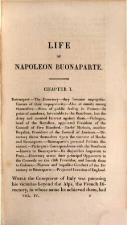 The life of Napoleon Buonaparte, emperor of the French : with a preliminary view of the French revolution ; in nine volumes, 4