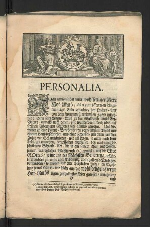 Personalia.