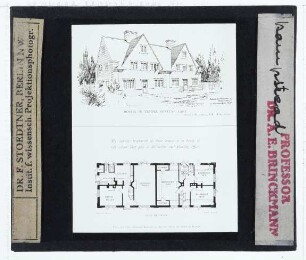 Hampstead, Haus in Temple Fortune Lane : Ansicht und Grundriss