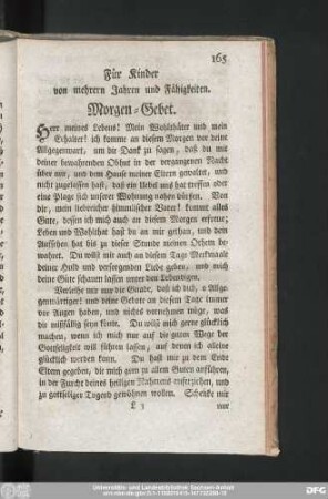 Morgen-Gebet.