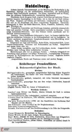 Fremdenführer für Heidelberg und Umgebung