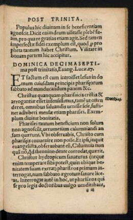 Dominica Decimaseptima post trinitatis ...