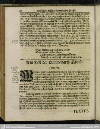 Am Fest der Himmelfahrt Christi