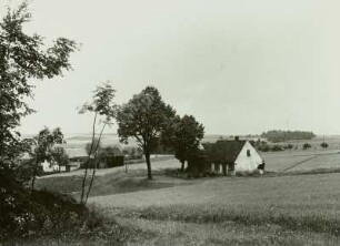 Sachsenburg, Zeche Reicher Segen Gottes, Huthaus von Südosten gegen das Dorf