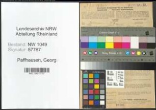 Entnazifizierung Georg Paffhausen , geb. 20.10.1898 (Lehrer)