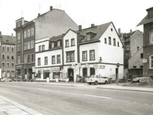 Chemnitz-Schönau. Wohnhaus mit Ladeneinbauten, Zwickauer Straße 209. Straßenansicht