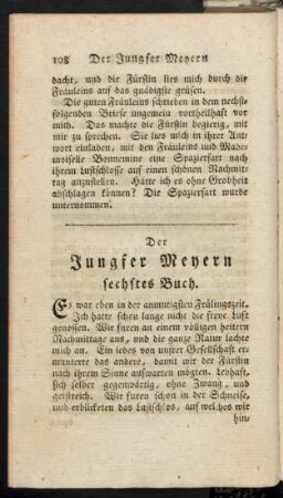 Der Junger Meyern sechstes Buch.