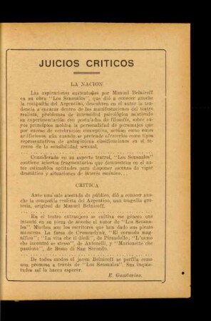 Juicios críticos