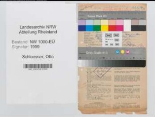 Entnazifizierung Otto Schloesser, geb. 03.08.1887 (Stadtassistent)