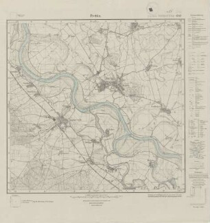 4343 (alte Nr.: 2465) Prettin, Meßtischblatt (4cm - Karte)