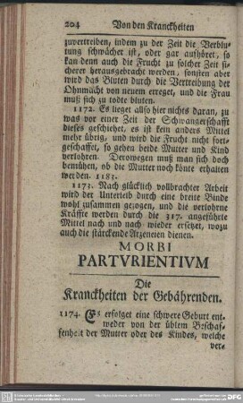 Morbi Parturientium : Die Kranckheiten der Gebährenden