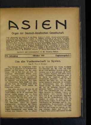 Um die Vorherrschaft in Syrien.