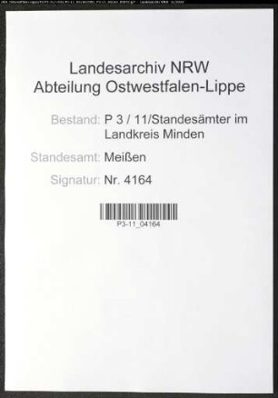 Sterberegister Standesamt Meißen