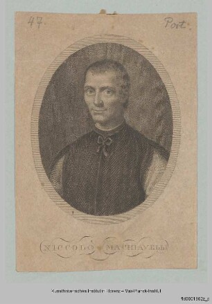 Bildnis des Niccolò Machiavelli (im Palazzo Vecchio in Florenz)