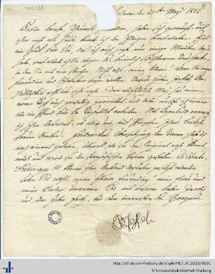 Nachlass J. G. Jacobi (NL 7/IV B 338) : Briefwechsel Pfeffel - Jacobi