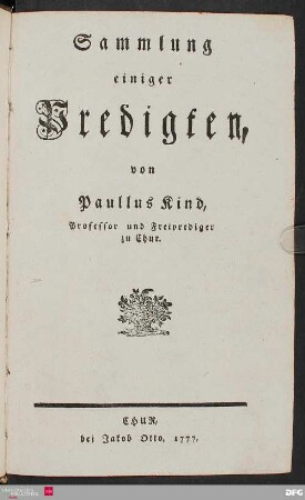 Sammlung einiger Predigten