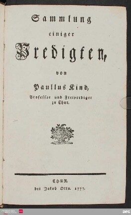 Sammlung einiger Predigten