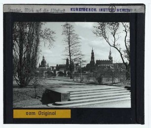 Dresden, Altstadt : Blick auf die Elbe und Altstadt