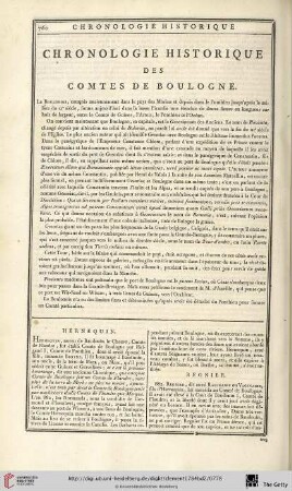 Chronologie historique des comtes de Boulogne