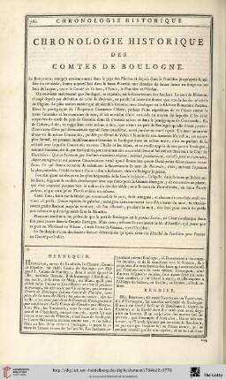 Chronologie historique des comtes de Boulogne